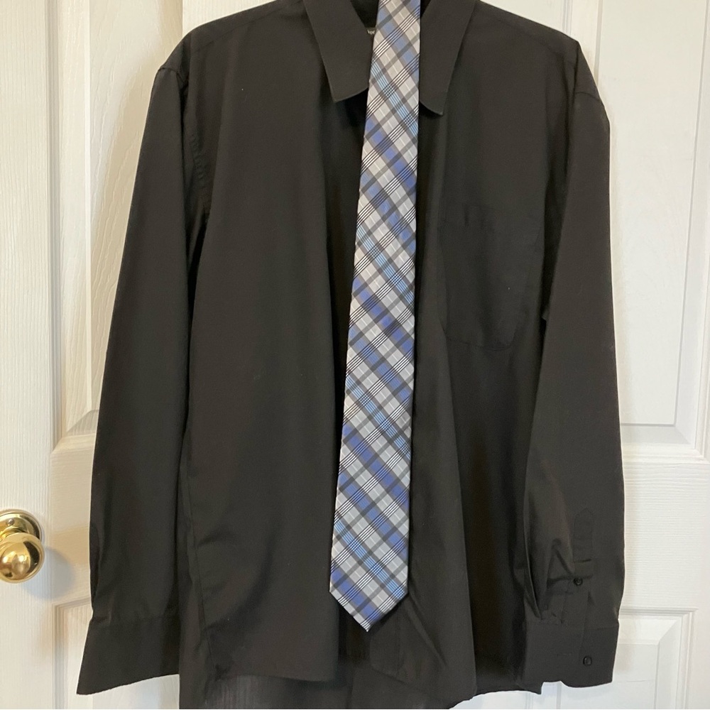 Black Label Black Dress Shirt Classic Formal Design